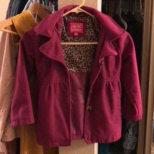 pink girls pea coat